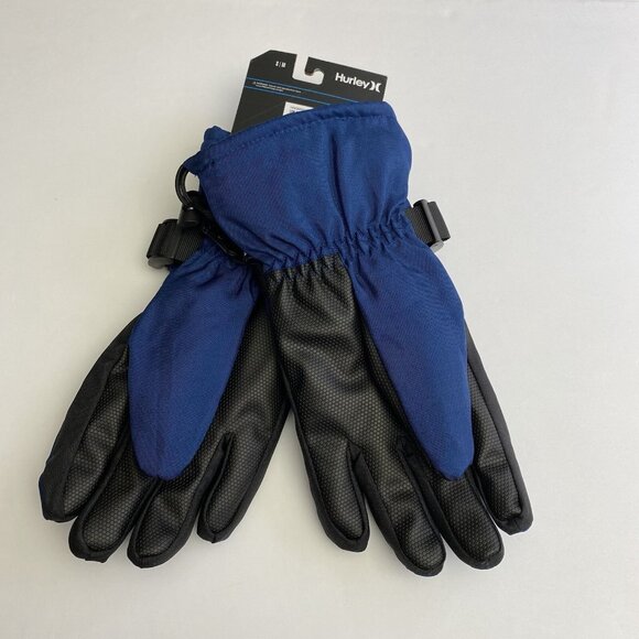 HURLEY S/M SNOW GLOVE Blue Water Resistant Adjustable Breathable Grip Unisex New - Picture 12 of 12